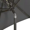 Antracitszürke alumínium napernyő LED-világítással 200 x 211 cm