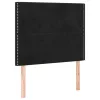 Fekete bársony rugós és LED-es ágy matraccal 120x200 cm