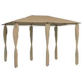   Tópszínű pavilon oszlop takarókkal 3 x 4 x 2,6 m 160 g/m²