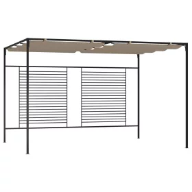   Tópszínű pavilon behúzható tetővel 3 x 4 x 2,3 m 180 g/m²