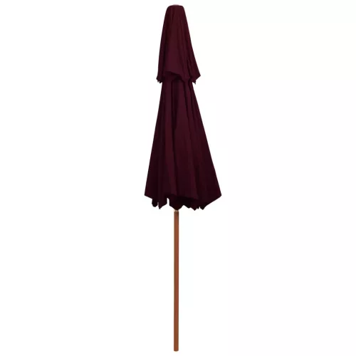 Bordóvörös kétszintes napernyő farúddal 270 cm