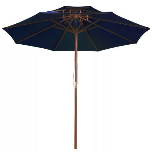 Kék kétszintes napernyő farúddal 270 cm
