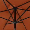 Terrakotta napernyő LED-ekkel és acél rúddal 2 x 3 m