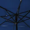 3 szintes azúrkék napernyő alumíniumrúddal 2,5 x 2,5 m