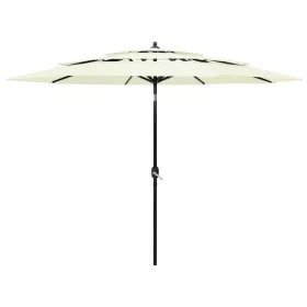 3 szintes homokszínű napernyő alumíniumrúddal 3 m