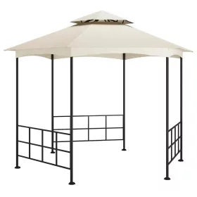 Krémszínű pavilon oldalfalakkal 3,1 x 2,7 m