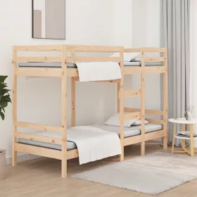 Tömör fenyőfa emeletes ágy matrac nélkül 90 x 200 cm