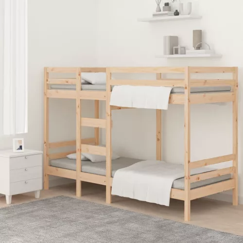 Tömör fenyőfa emeletes ágy matrac nélkül 90 x 200 cm