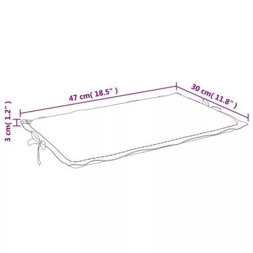 Piros oxford szövet napozóágy párna 186x58x4 cm