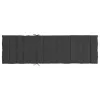 Fekete oxford szövet napozóágy párna 200 x 60 x 3 cm