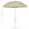 Homoksárga strandnapernyő 240 cm