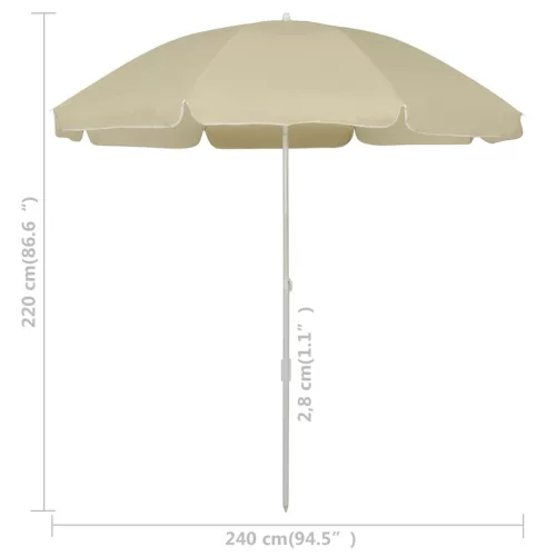 Homoksárga strandnapernyő 240 cm