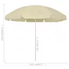 Homoksárga strandnapernyő 240 cm