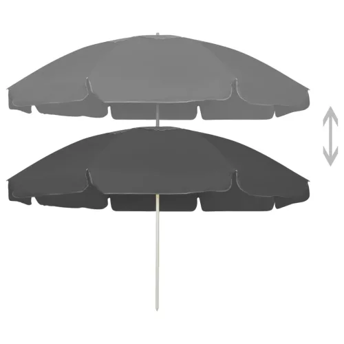 Antracitszürke strandnapernyő 240 cm
