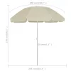 Homoksárga strandnapernyő 300 cm