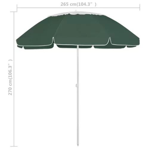 Zöld strandnapernyő 300 cm