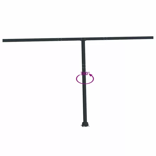 Antracitszürke vas napellenzőrúdszett 450 x 245 cm