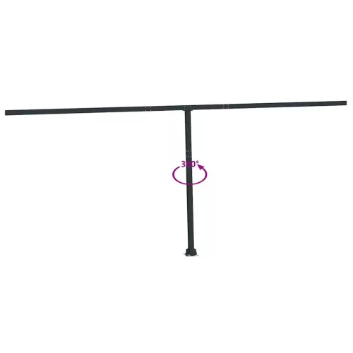 Antracitszürke vas napellenző rúd szett 600x245 cm