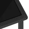 Fekete polyrattan kerti étkezőasztal 70 x 70 x 73 cm