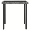 Szürke polyrattan kerti étkezőasztal 70 x 70 x 73 cm