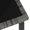 Szürke polyrattan kerti étkezőasztal 70 x 70 x 73 cm