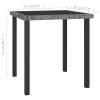 Szürke polyrattan kerti étkezőasztal 70 x 70 x 73 cm