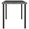 Szürke polyrattan kerti étkezőasztal 140 x 70 x 73 cm