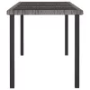 Szürke polyrattan kerti étkezőasztal 180 x 70 x 73 cm