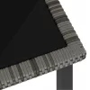 Szürke polyrattan kerti étkezőasztal 180 x 70 x 73 cm