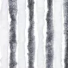 Szürke és fehér zsenília rovarfüggöny 118 x 220 cm