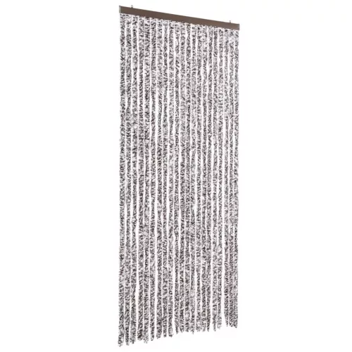 Barna és bézs zsenília rovarfüggöny 90 x 200 cm