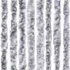Fehér és szürke zsenília rovarfüggöny 90 x 200 cm