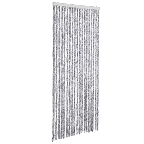 Ezüstszínű zsenília rovarfüggöny 56 x 200 cm