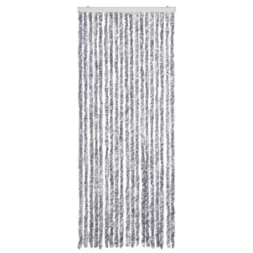 Ezüstszínű zsenília rovarfüggöny 56 x 200 cm