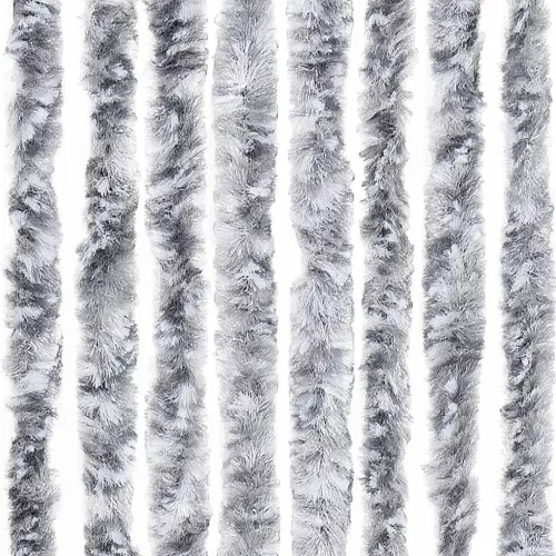Ezüstszínű zsenília rovarfüggöny 56 x 200 cm