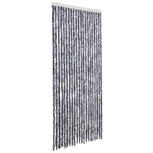 Ezüstszínű zsenília rovarfüggöny 90 x 200 cm