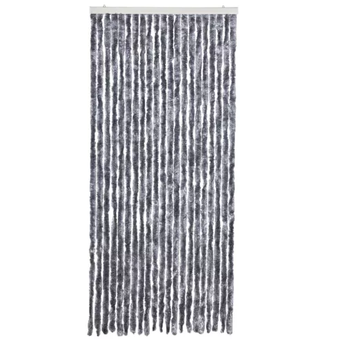 Ezüstszínű zsenília rovarfüggöny 90 x 200 cm