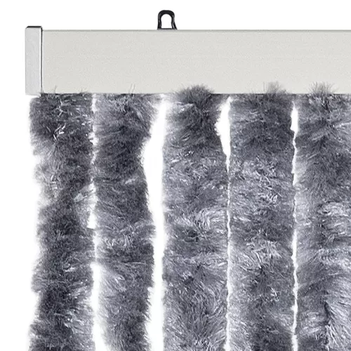 Ezüstszínű zsenília rovarfüggöny 90 x 200 cm