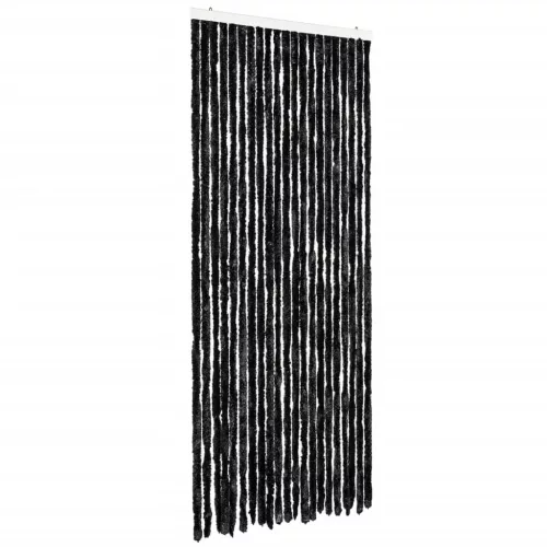 Antracitszürke zsenília rovarfüggöny 90 x 200 cm