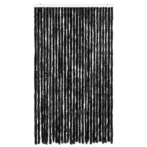 Antracitszürke zsenília rovarfüggöny 118 x 220 cm