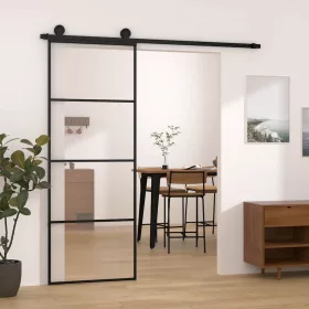   ESG üveg és alumínium tolóajtó fémszerelvény-szettel 76x205 cm