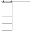 ESG üveg és alumínium tolóajtó fémszerelvény-szettel 76x205 cm