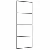 ESG üveg és alumínium tolóajtó fémszerelvény-szettel 76x205 cm
