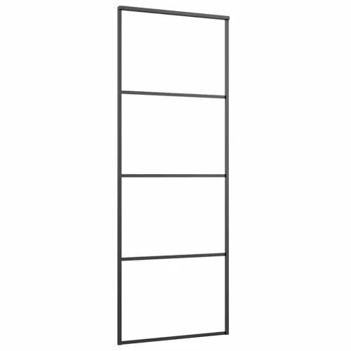 ESG üveg és alumínium tolóajtó fémszerelvény-szettel 76x205 cm
