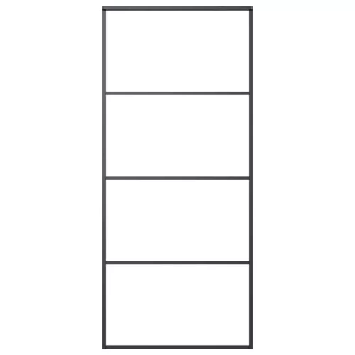ESG üveg és alumínium tolóajtó fémszerelvény-szettel 90x205 cm