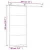 ESG üveg és alumínium tolóajtó fémszerelvény-szettel 90x205 cm