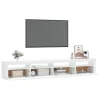 Fehér TV-szekrény LED-lámpákkal 240x35x40 cm