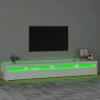 Fehér TV-szekrény LED-lámpákkal 270x35x40 cm