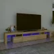 Sonoma tölgy színű TV-szekrény LED-lámpákkal 230x36,5x40 cm