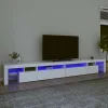 Fehér TV-szekrény LED-lámpákkal 290x36,5x40 cm